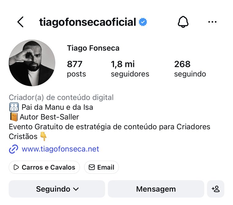 Print do perfil de Tiago Fonseca